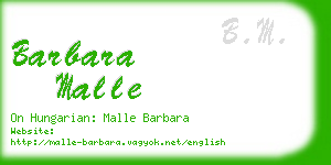 barbara malle business card